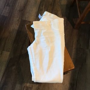 White maternity pants